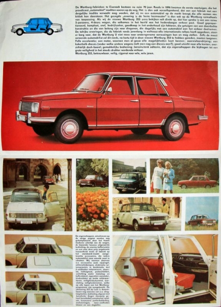 Wartburg Limousine De Luxe Modelprogram 1968 Carbrochure (7495)